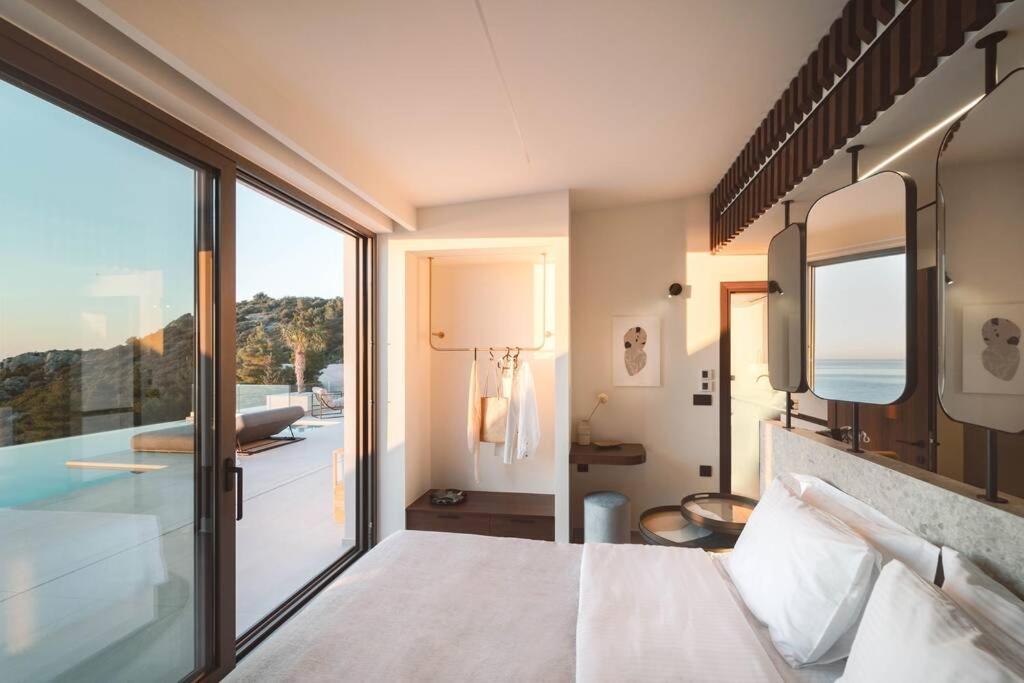 The Wave Twin Villa 1 Kathisma Beach Lefkada エクステリア 写真