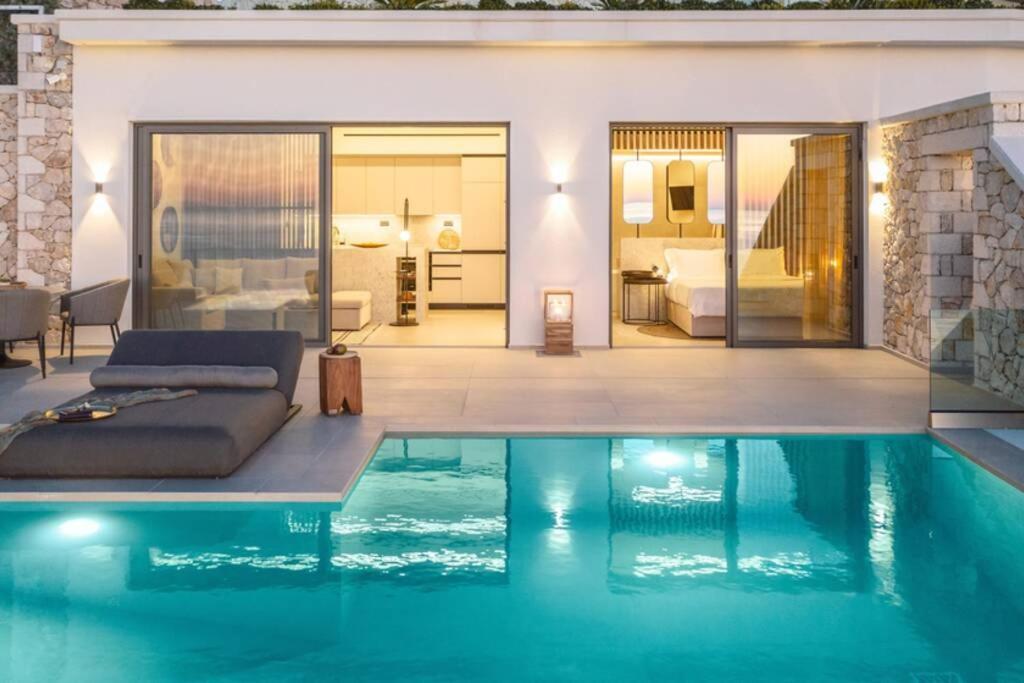 The Wave Twin Villa 1 Kathisma Beach Lefkada エクステリア 写真