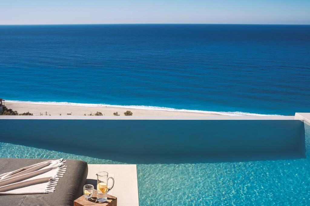The Wave Twin Villa 1 Kathisma Beach Lefkada エクステリア 写真