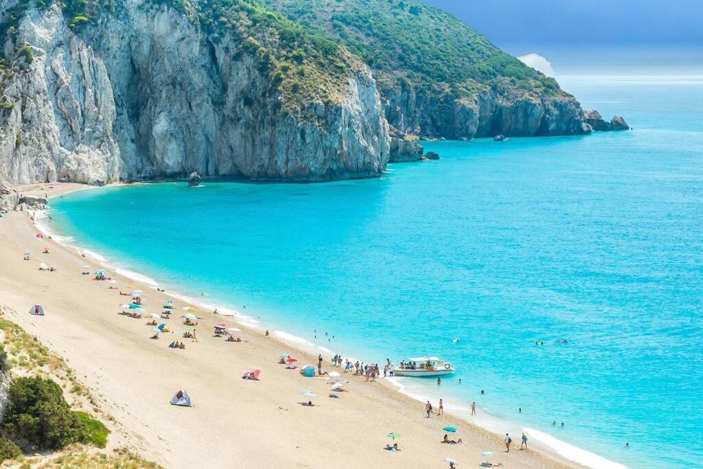 The Wave Twin Villa 1 Kathisma Beach Lefkada エクステリア 写真