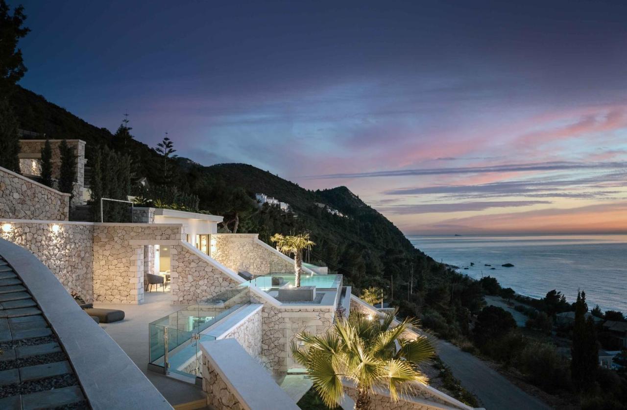 The Wave Twin Villa 1 Kathisma Beach Lefkada エクステリア 写真