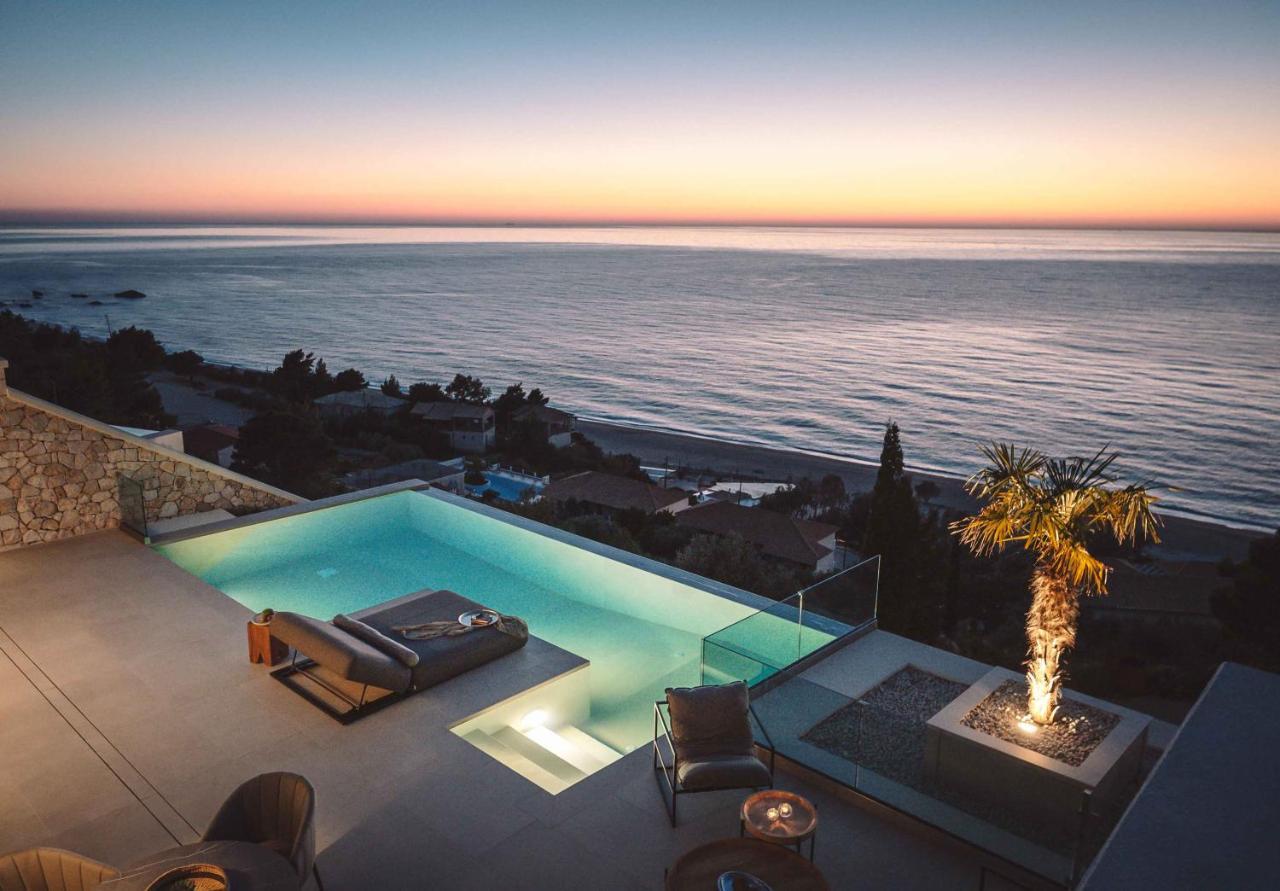 The Wave Twin Villa 1 Kathisma Beach Lefkada エクステリア 写真